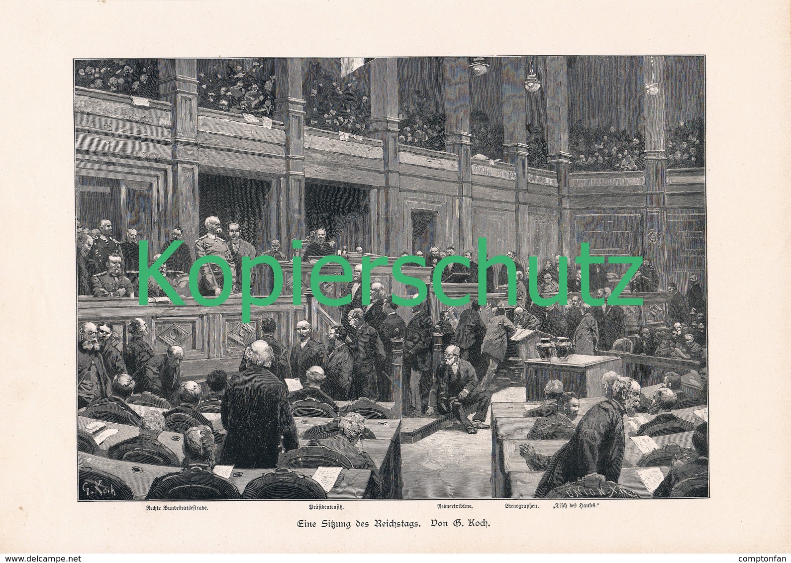 A102 171 Deutscher Reichstag 1 Artikel Mit 15 Bildern Von 1893 !! - Política Contemporánea