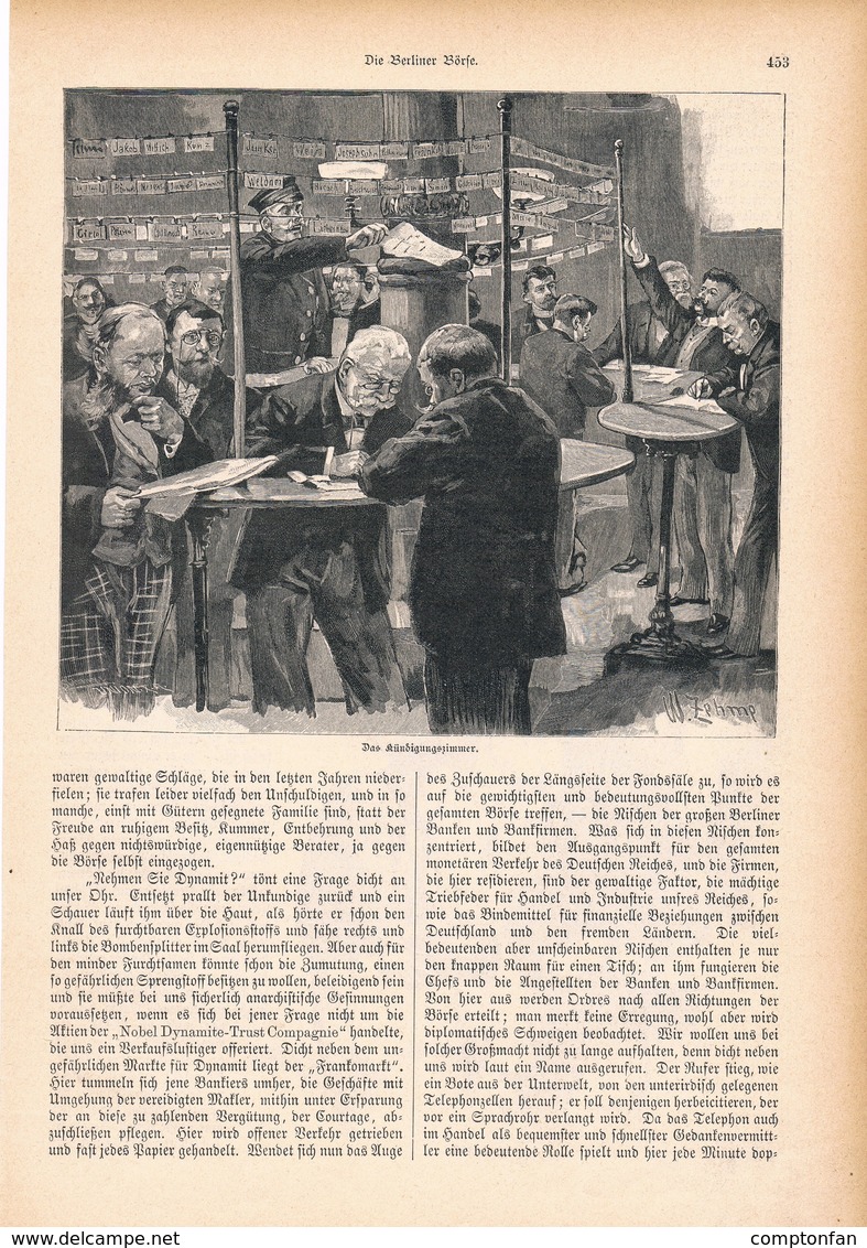 A102 173 Berliner Börse Berlin AG 1 Artikel Mit 8 Bildern Von 1894 !! - Sonstige & Ohne Zuordnung