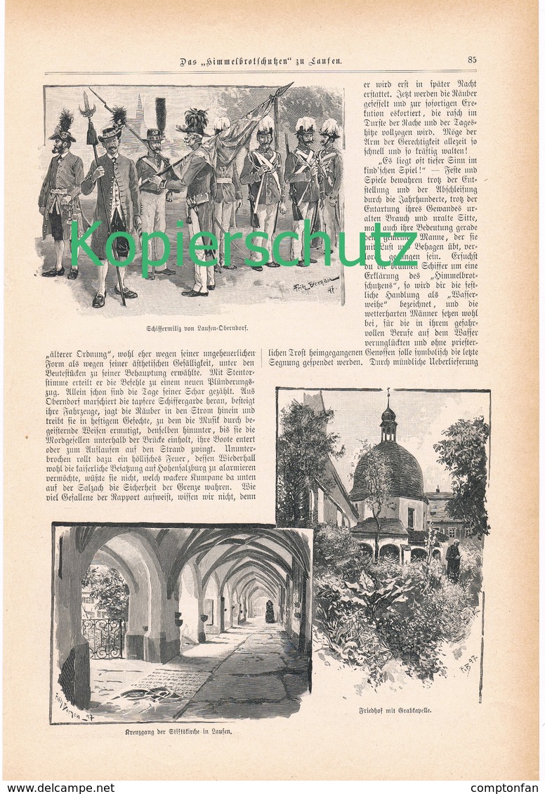 A102 175 Himmelbrotschutzen Laufen Hallein 1 Artikel Mit 8 Bildern Von 1897 !! - Sonstige & Ohne Zuordnung