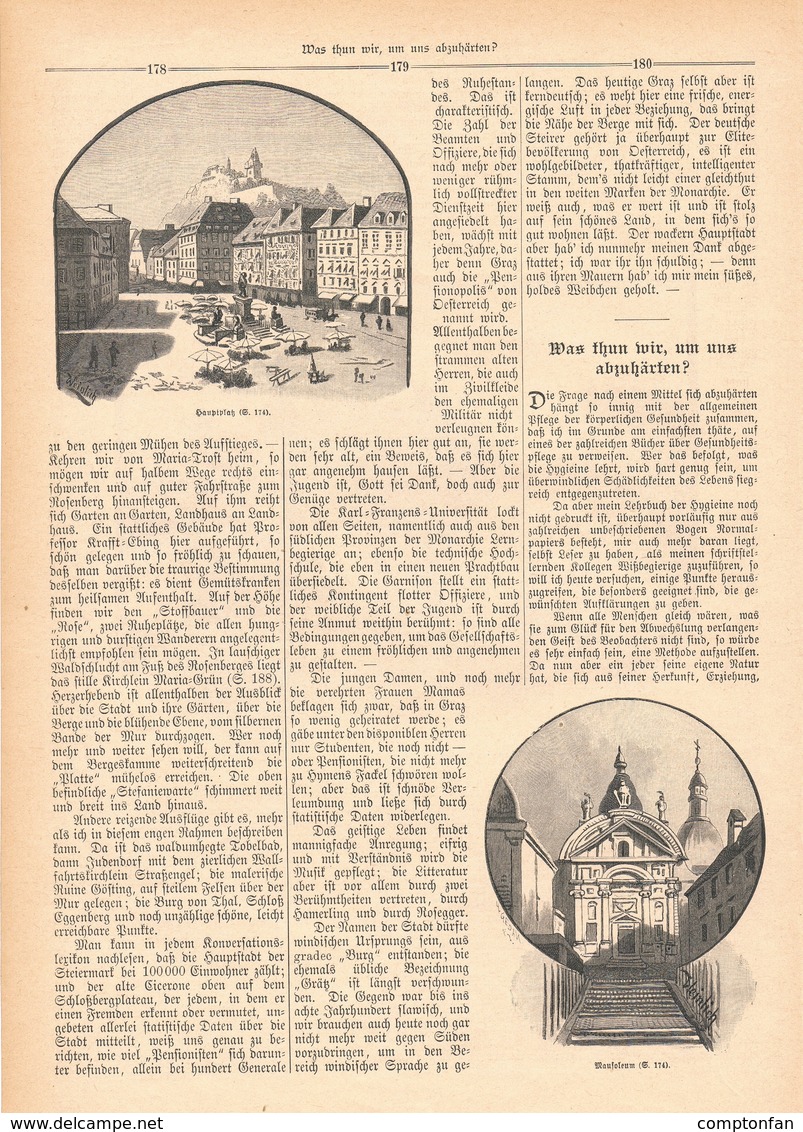 A102 176 Graz Steiermark 1 Artikel Mit 9 Bildern Von 1889 !! - Autres & Non Classés