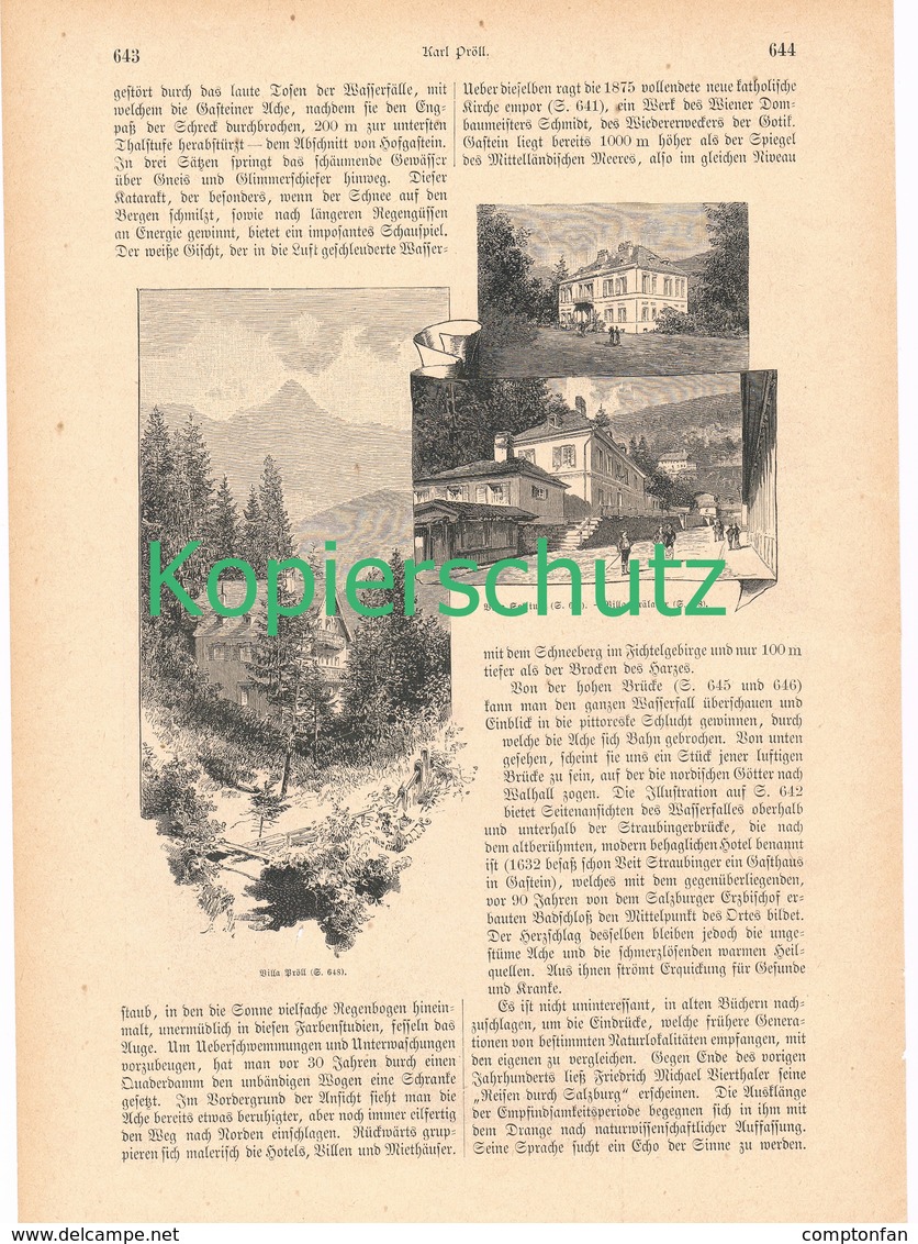 A102 177 Bad Gastein Böckstein 1 Artikel Mit 22 Bildern Von 1886 !! - Sonstige & Ohne Zuordnung