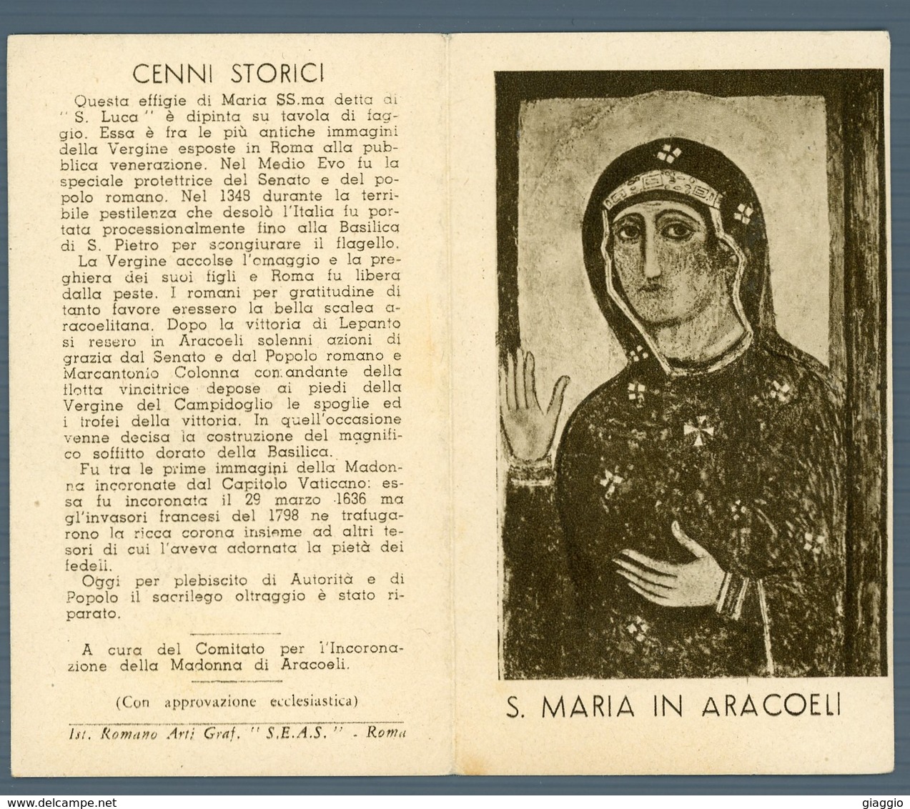 °°° Santino N. 156 S. Maria In Aracoeli °°° - Religione & Esoterismo