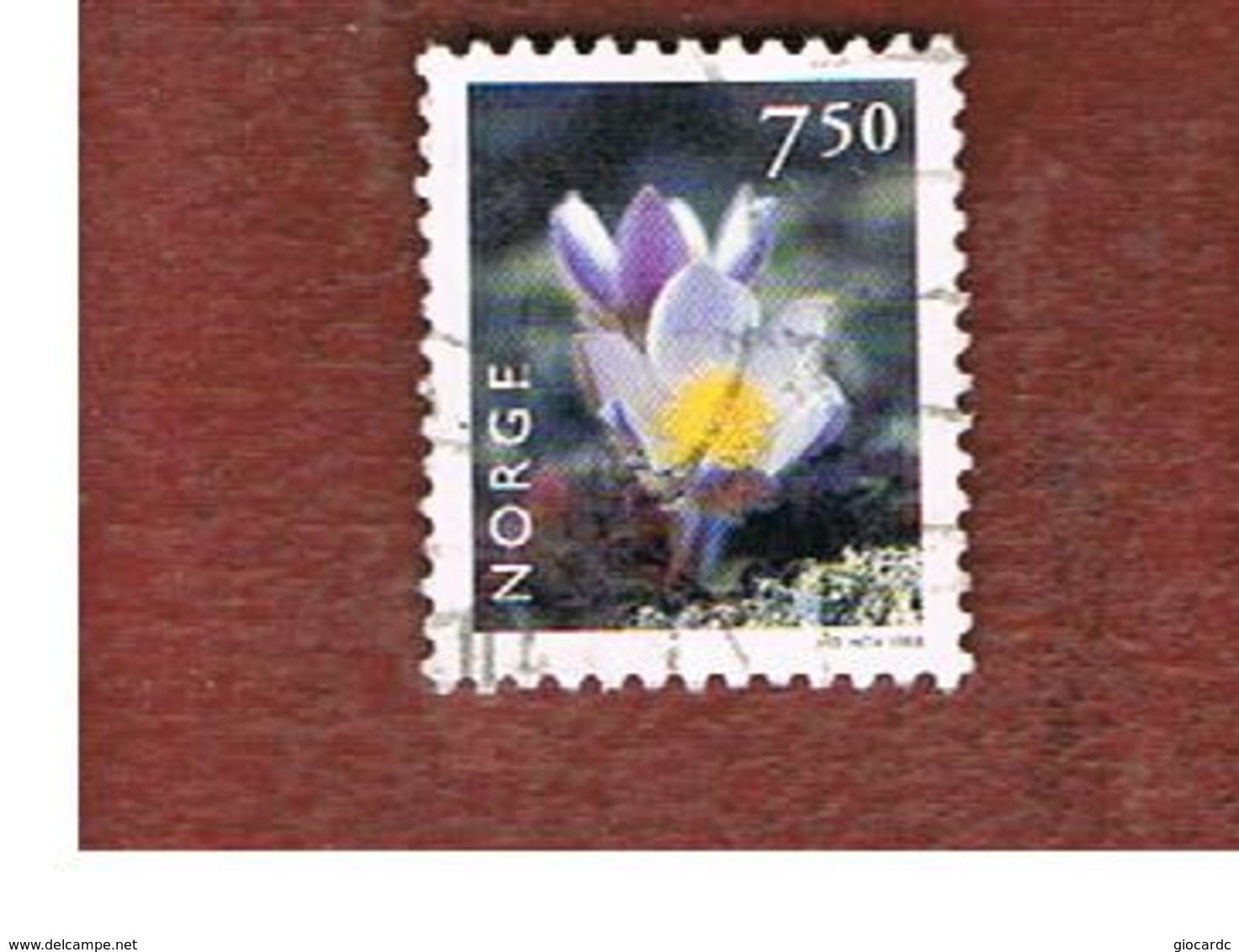 NORVEGIA (NORWAY) -   SG 1272   - 1998  FLOWERS:  PULSATILLA VULGARIS   7,50            - USED° - Gebraucht