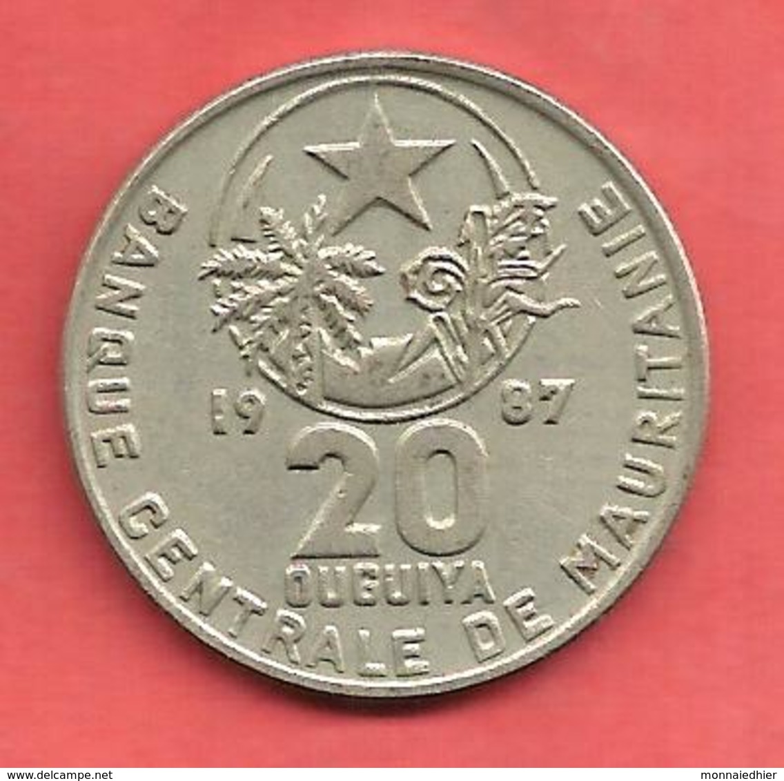 20 Ouguiya , MAURITANIE , Cupro-Nickel , 1987 , N° KM # 5 - Mauritania