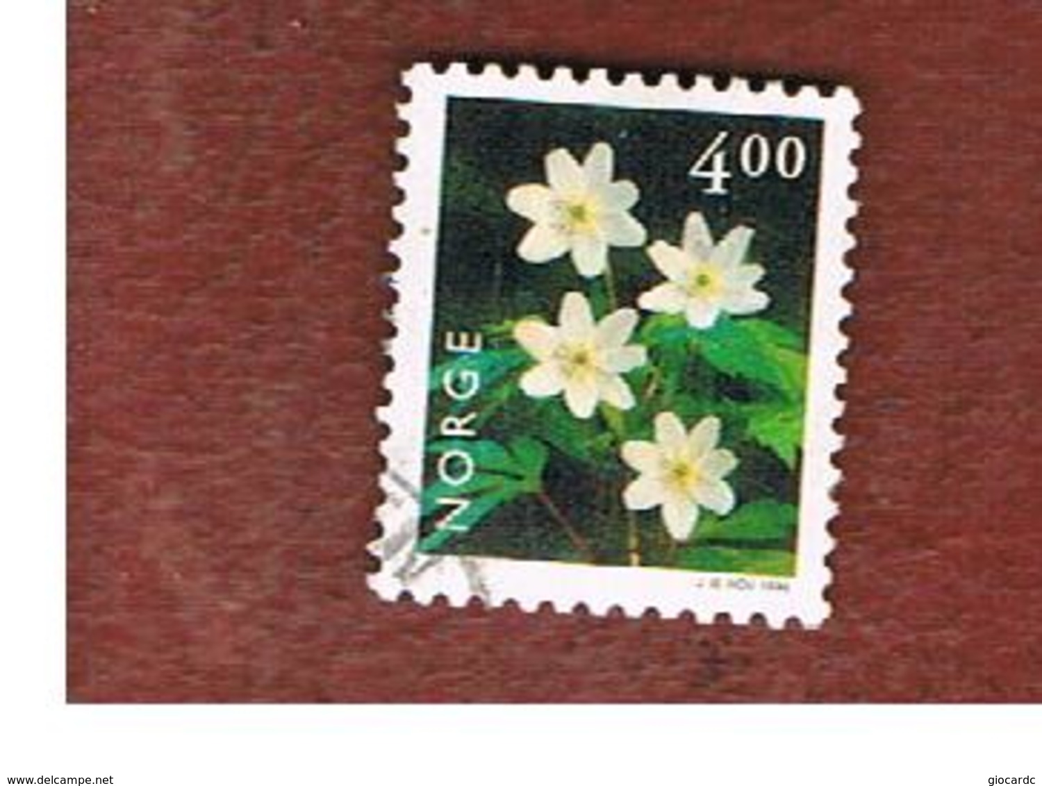 NORVEGIA (NORWAY) -   SG 1264   - 1999  FLOWERS: ANEMONE NEMOROS   4,00            - USED° - Oblitérés