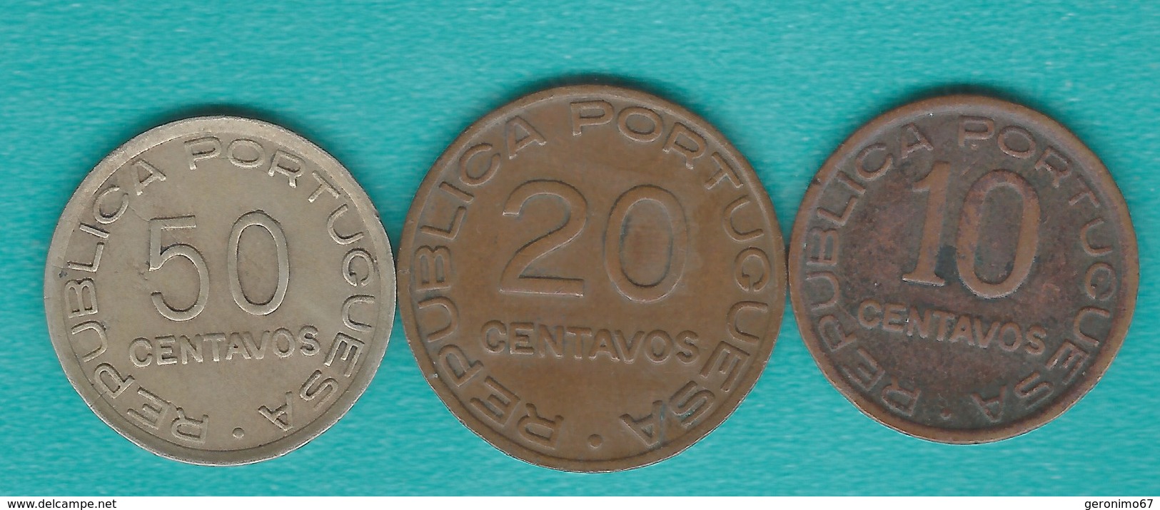 Mozambique - Portuguese Colony - 10, 20 & 50 Centavos - 1936 (KMs 63-65) - Mosambik