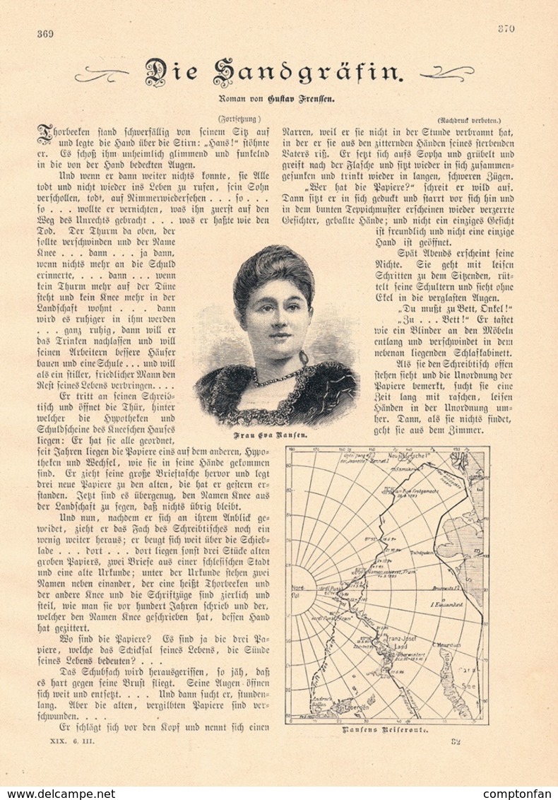 A102 190 Nansens Nordpolfahrt 1 Artikel Mit 6 Bildern Von 1897 !! - Andere & Zonder Classificatie