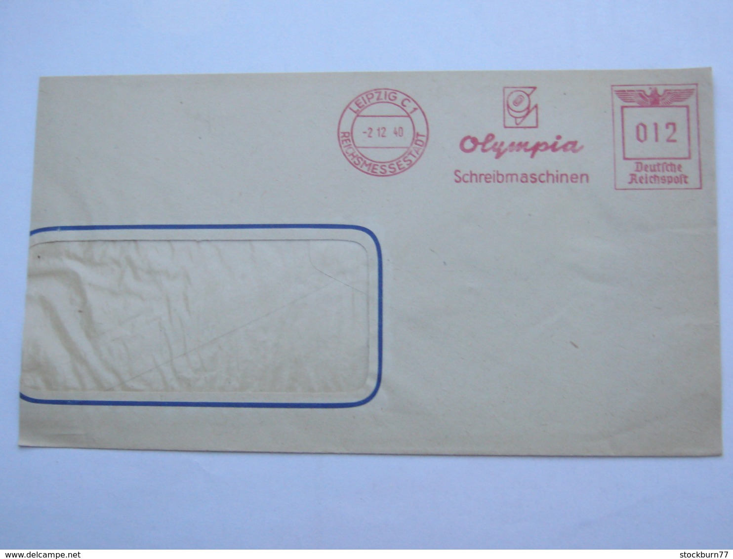 1940 , LEIPZIG -  Schreibmaschinen Olympia,  Firmen Freistempel  Auf Brief (etwas Verkürzt) - Briefe U. Dokumente