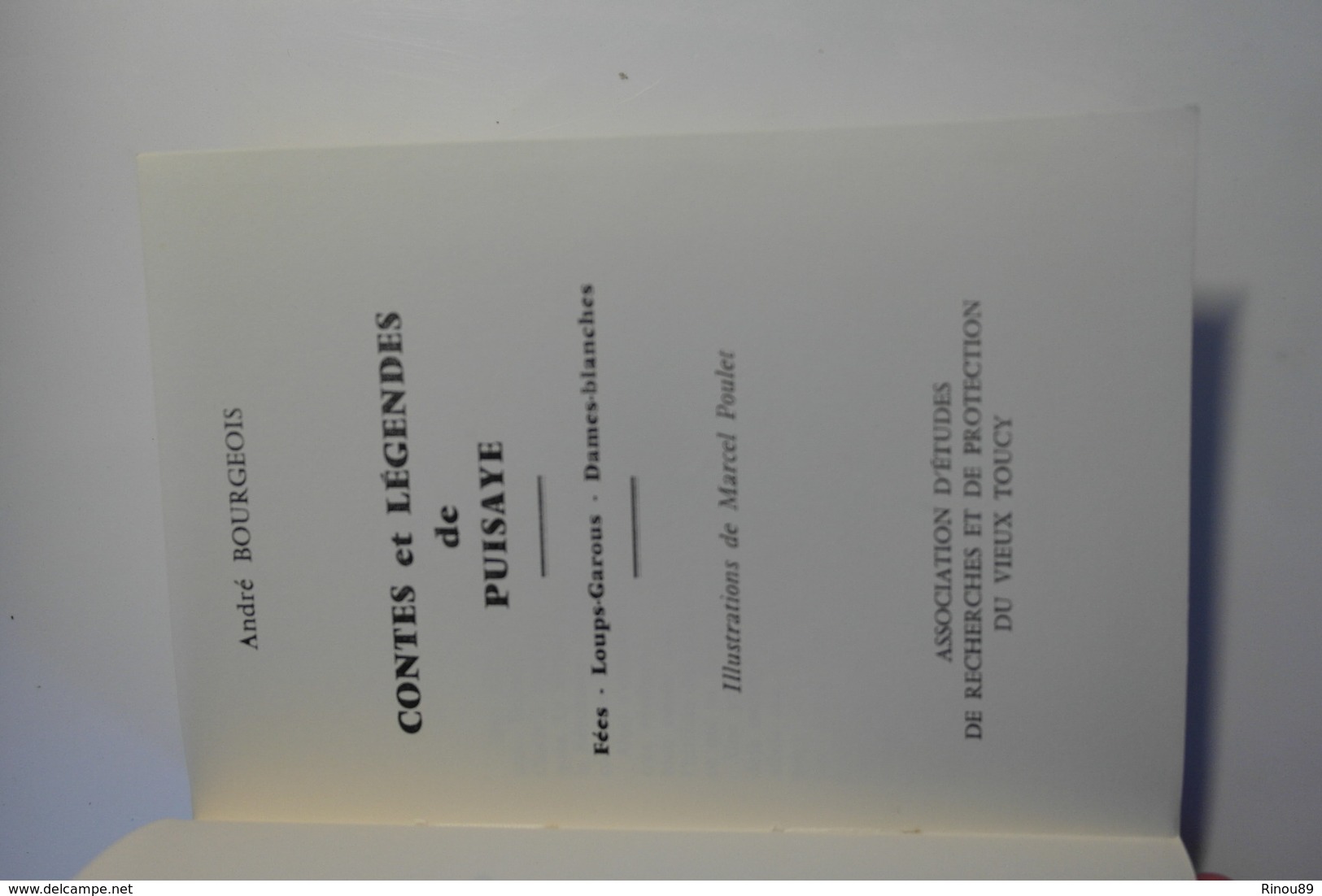 89- YONNE- Contes Et Légendes De Puisaye Par André BOURGEOIS - Autres & Non Classés