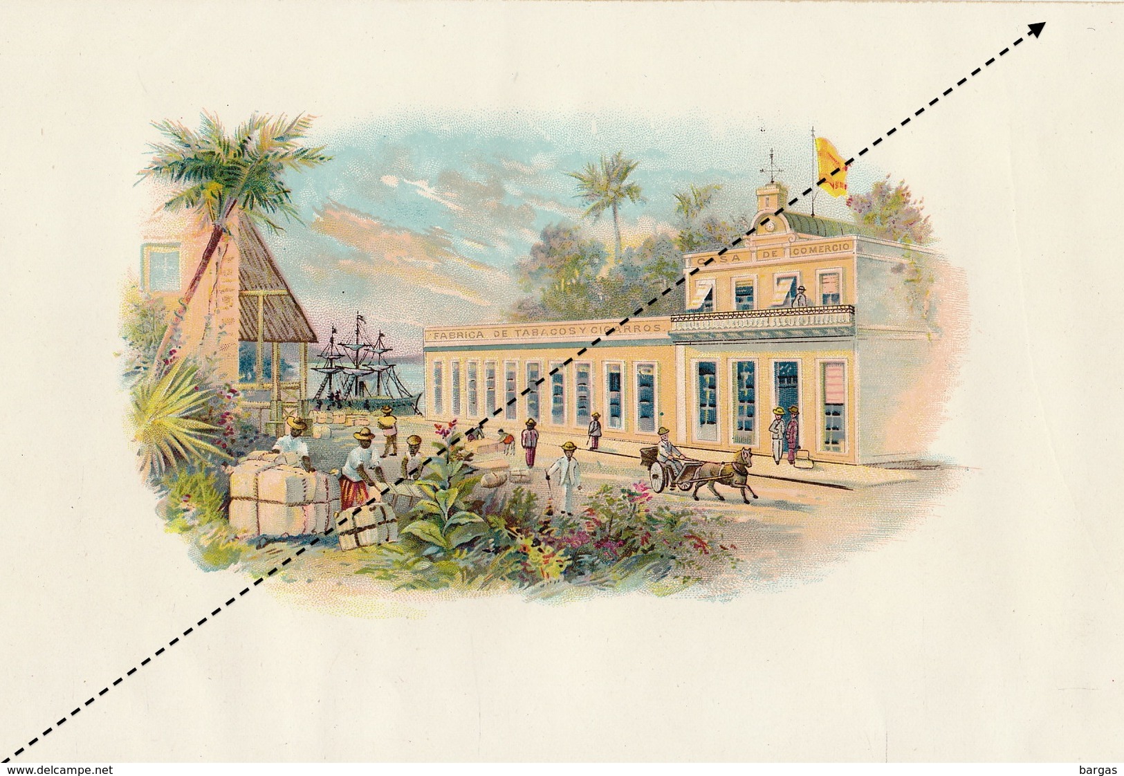 1893-1894 Grande étiquette Boite à Cigare Havane - Labels