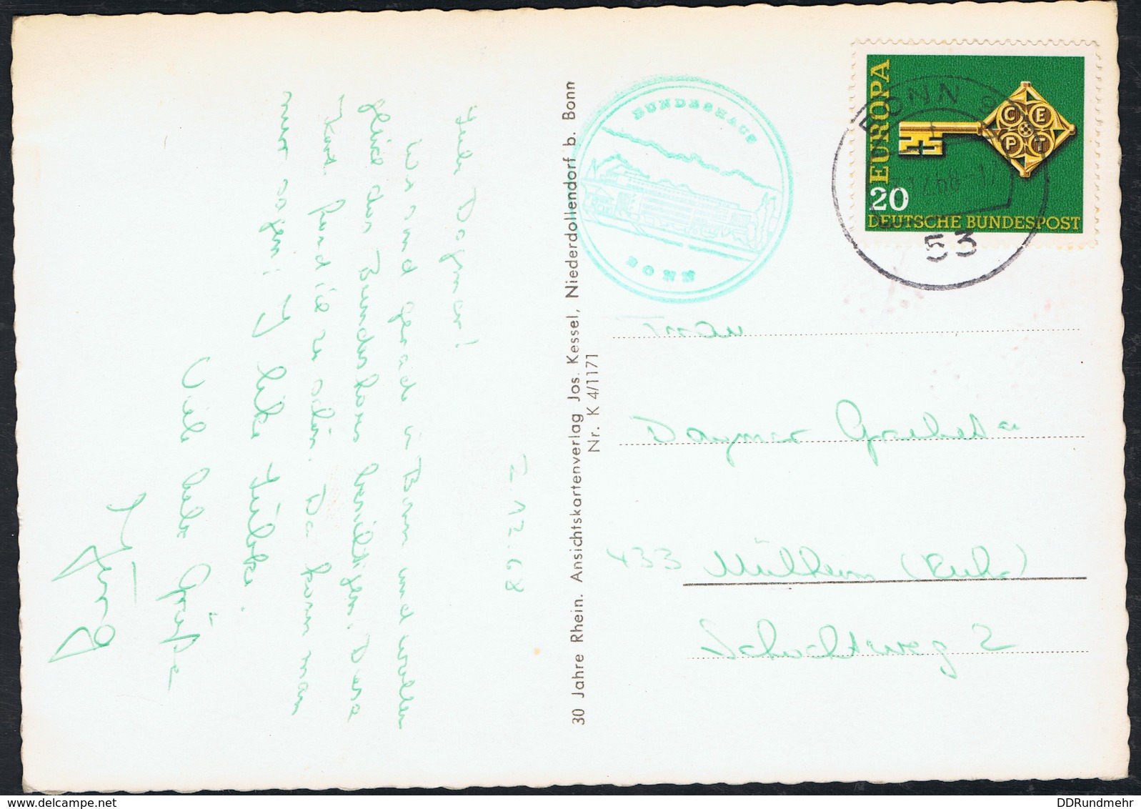 Postkarte Bundespräsident Heinz Lübke Von 1968 Siehe Scan - Historische Persönlichkeiten