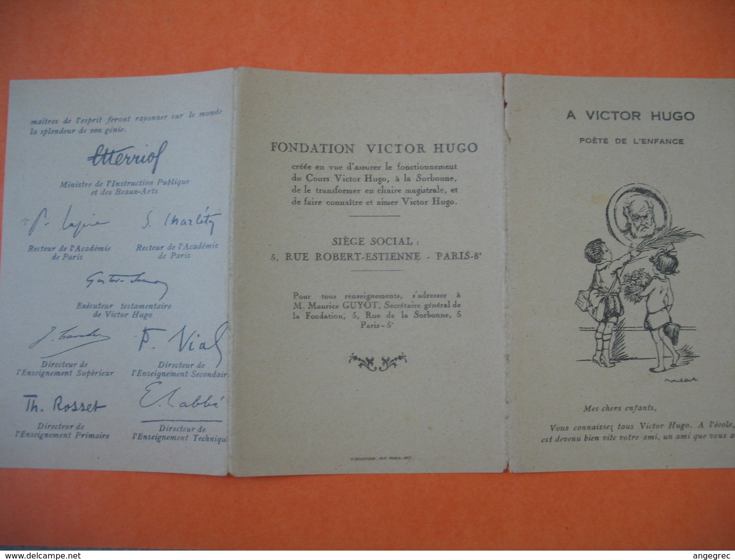 CPA    A. Victor Hugo Poète De L'enfance Avec 5 Cartes  Illustrateur  Poulbot,F. - Poulbot, F.