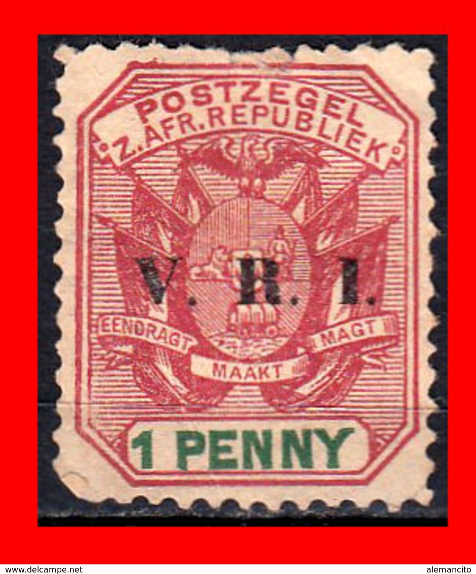 SUID AFRICA SELLO AÑO 1900 1 PENNY SUDÁFRICA TRANSVAAL - Oficiales