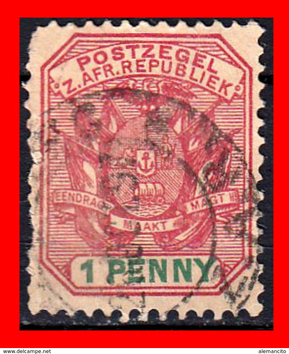 SUID AFRICA SELLO AÑO 1900 1 PENNY SUDÁFRICA TRANSVAAL - Oficiales