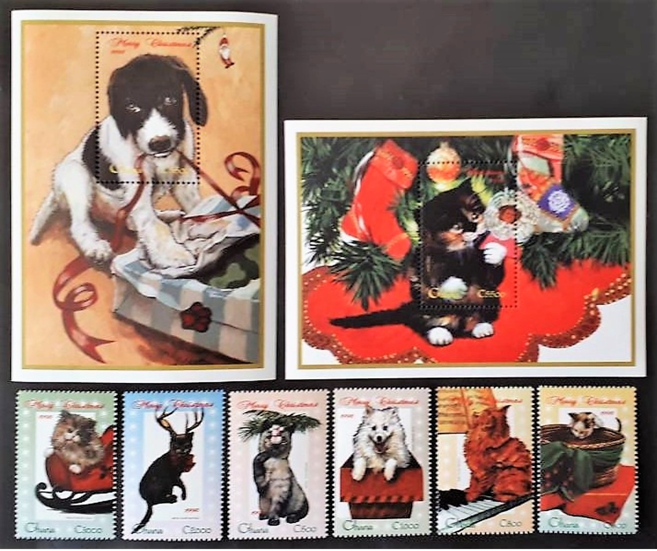 # Ghana 1998** Mi.2853-60 Cat And Dog Breeds ,MNH [24;25] - Noël