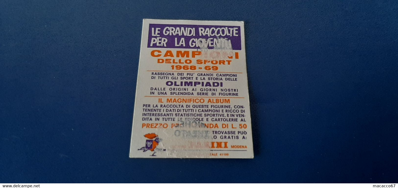 Figurina Panini Campioni Dello Sport 1968 - 399 Michel Theato - Edizione Italiana