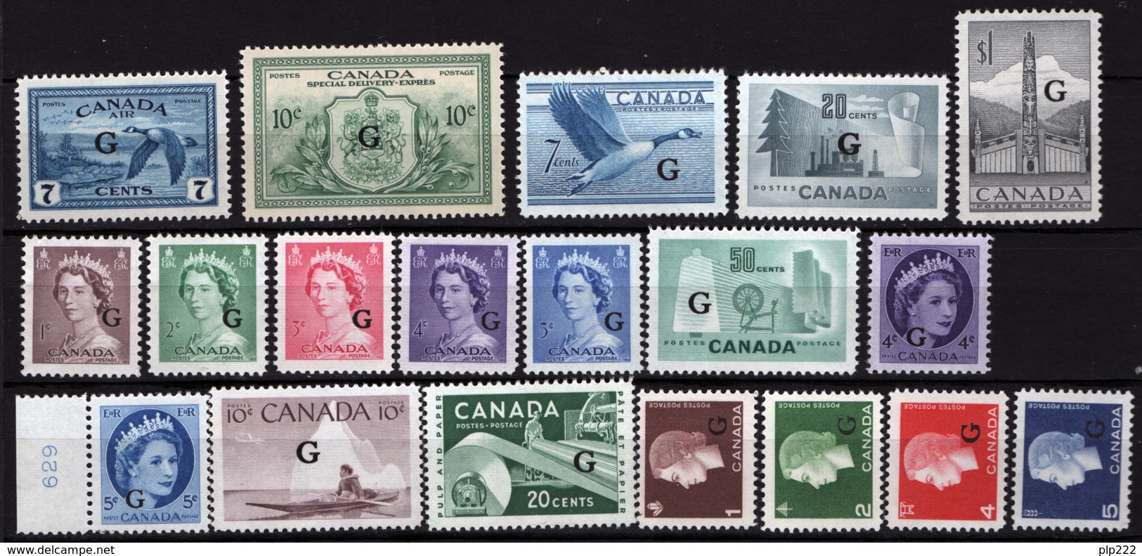 Canada 1950/63 Servizio Y.T S28/48 MNH/MLH/**/* VF/F - Surchargés