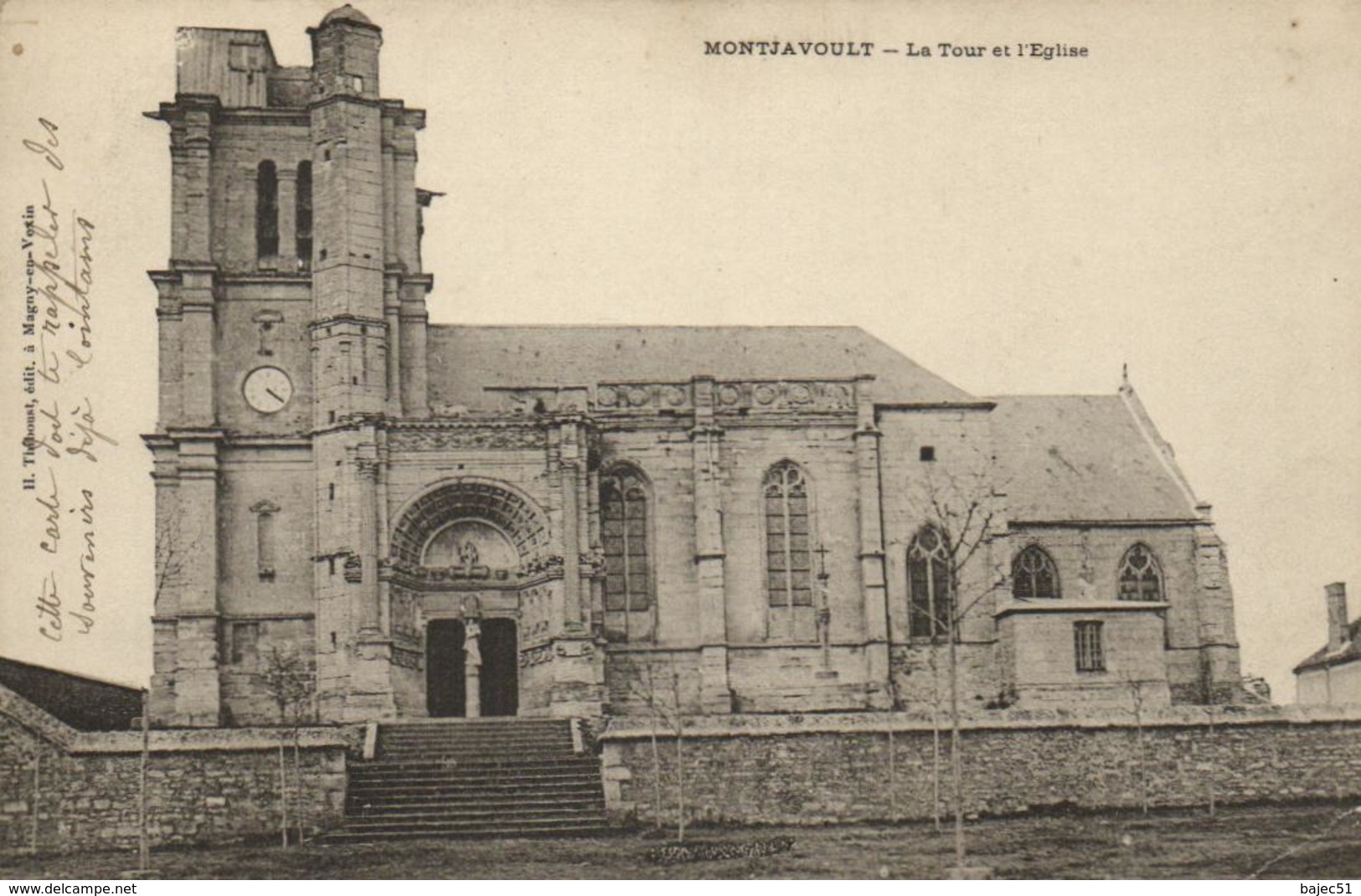 1 Cpa Montjavoult - La Tour Et L'église - Montjavoult