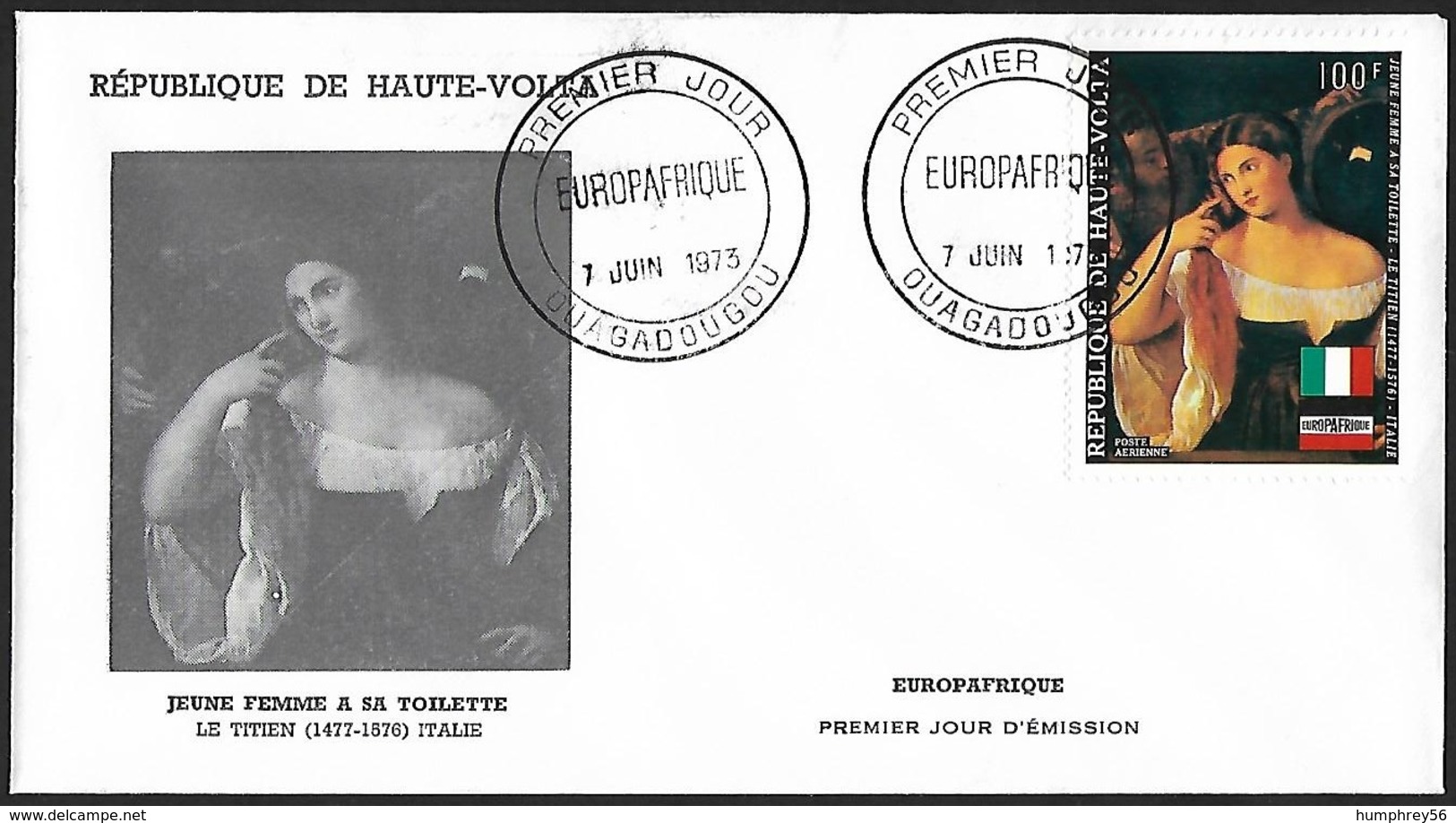 1973 - HAUTE-VOLTA - FDC - Y&T 145 [PA - Tiziano Vecellio] + OUAGADOUGOU - Opper-Volta (1958-1984)