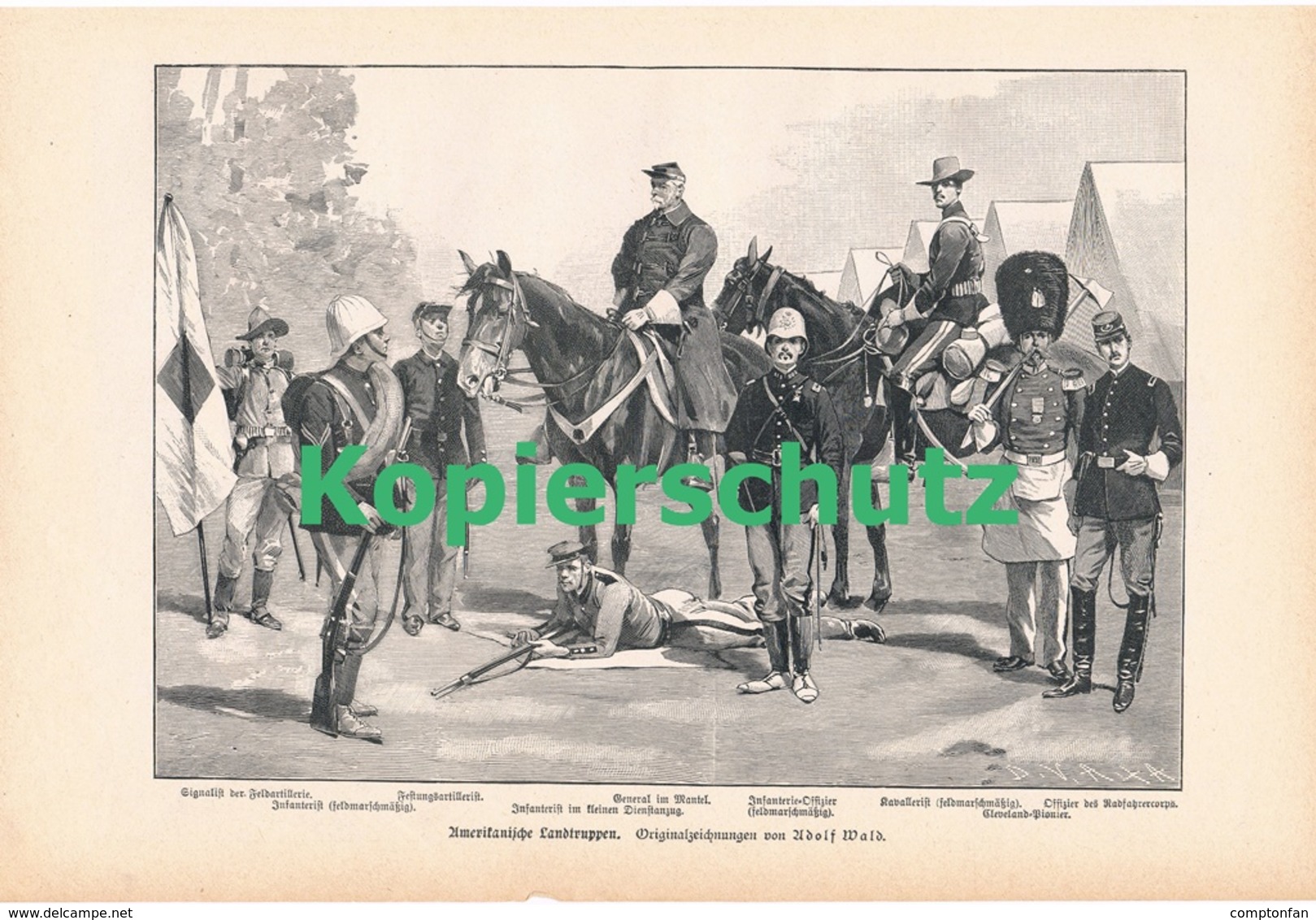 A102 197 Heer Und Flotten Spanien Und USA 1 Artikel Mit 4 Bildern Von 1897 !! - Police & Militaire