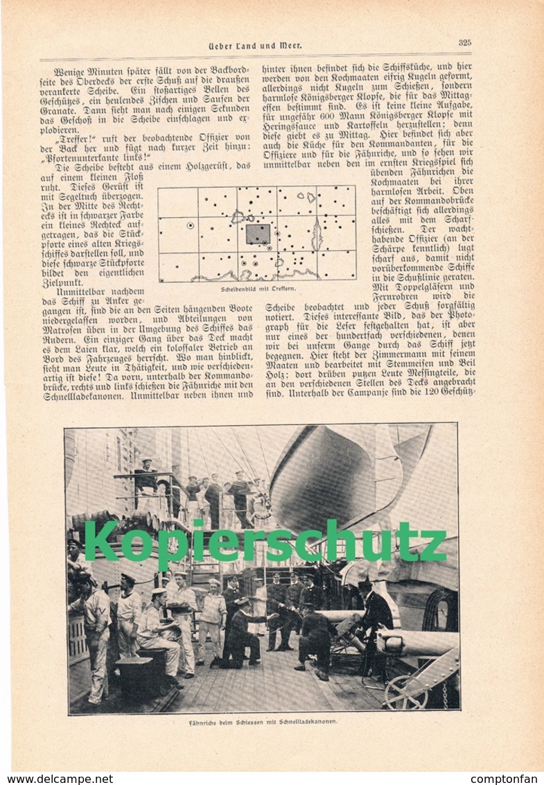 A102 199 Artillerieschulschiff Mars 1 Artikel Mit 4 Bildern Von 1902 !! - Police & Militaire