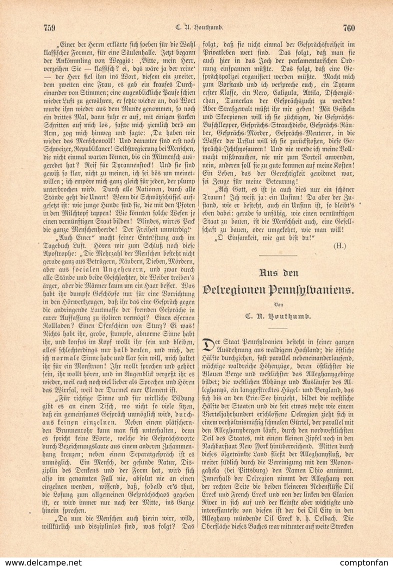 203 Ölregion Pennsylvanien Amerika 1 Artikel Mit 11 Bildern Von 1886 !! - Sonstige & Ohne Zuordnung