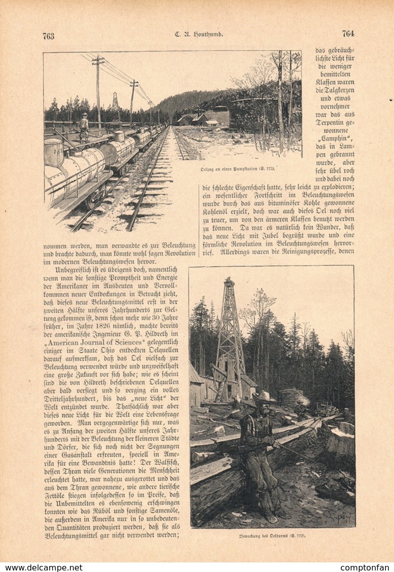 203 Ölregion Pennsylvanien Amerika 1 Artikel Mit 11 Bildern Von 1886 !! - Autres & Non Classés