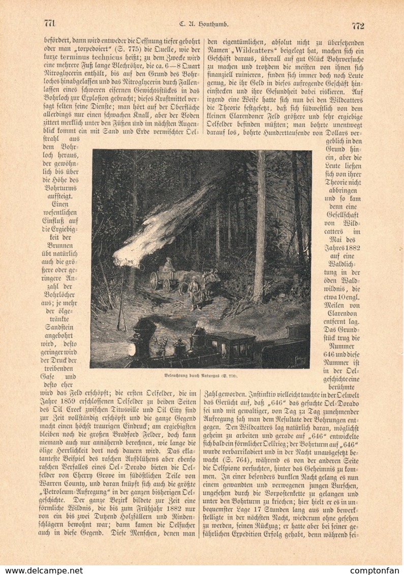 203 Ölregion Pennsylvanien Amerika 1 Artikel Mit 11 Bildern Von 1886 !! - Altri & Non Classificati