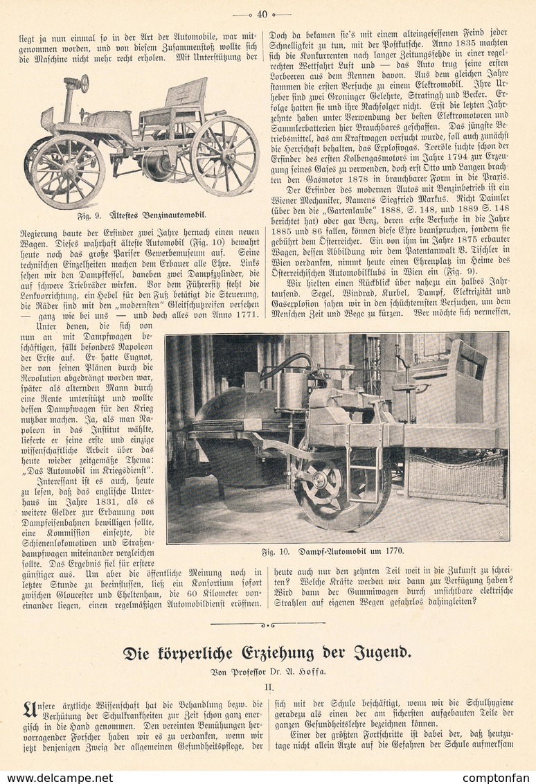 A102 204 Vorläufer Des Automobils  1 Artikel Mit 10 Bildern Von 1906 !! - Sonstige & Ohne Zuordnung