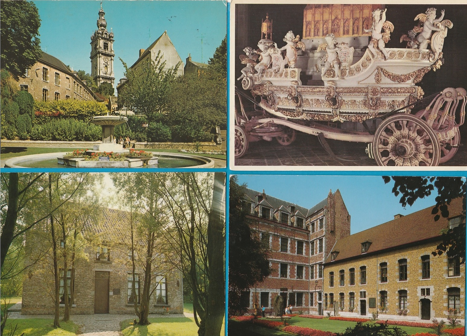 BELGIË Bergen, Villers la Ville, Diest, Grimbergen, Halle, Zoutleeuw, Lot van 59 postkaarten.