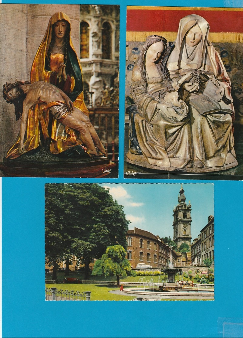 BELGIË Bergen, Villers la Ville, Diest, Grimbergen, Halle, Zoutleeuw, Lot van 59 postkaarten.
