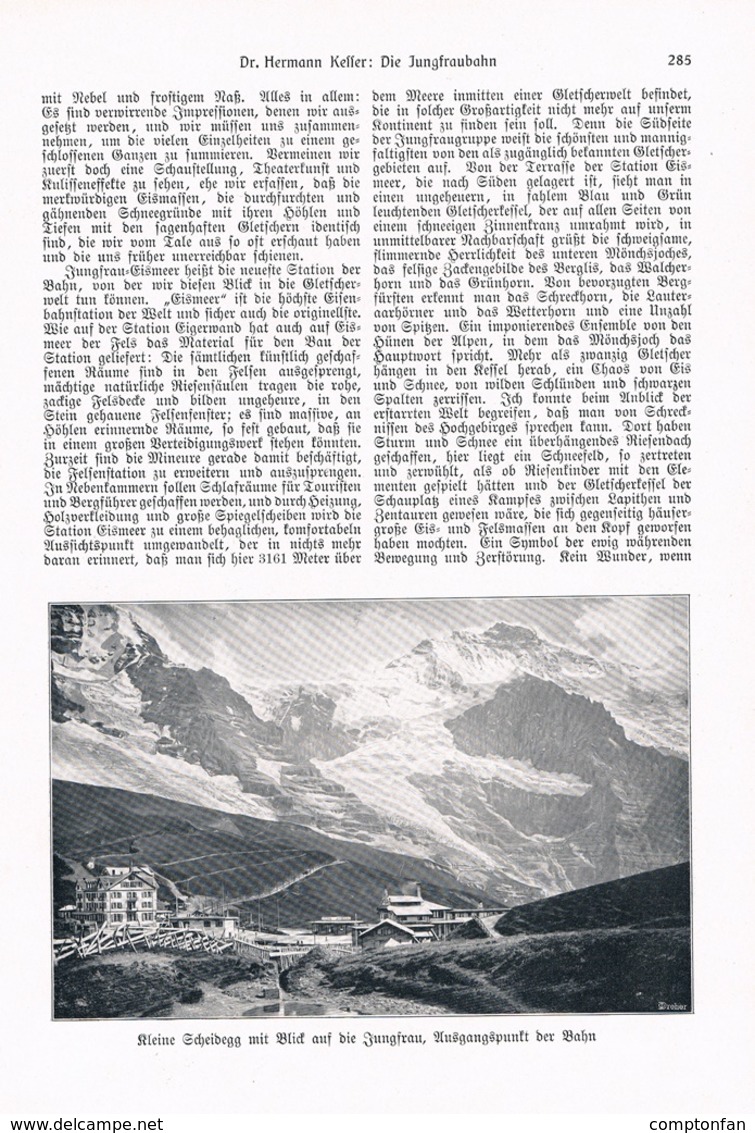 221 Jungfraubahn 1 Artikel Mit 6 Bildern Von 1905 !! - Railway
