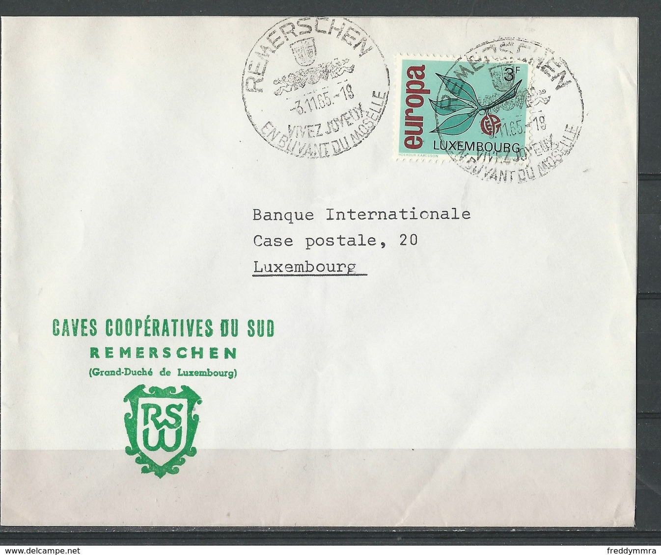 Lettre De Remerschen (3/11/65) - Machines à Affranchir (EMA)