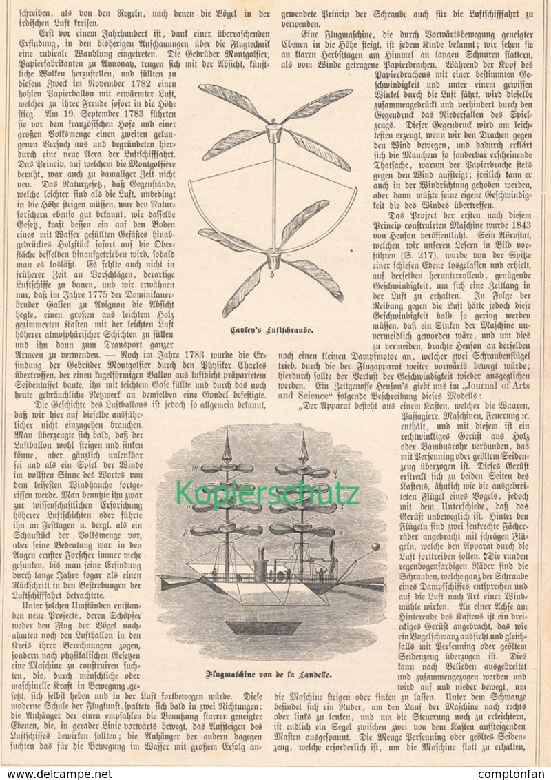 A102 224 100 Jahre Luftschifffahrt 1 Artikel Mit 5 Bildern Von 1882 !! - Sonstige & Ohne Zuordnung