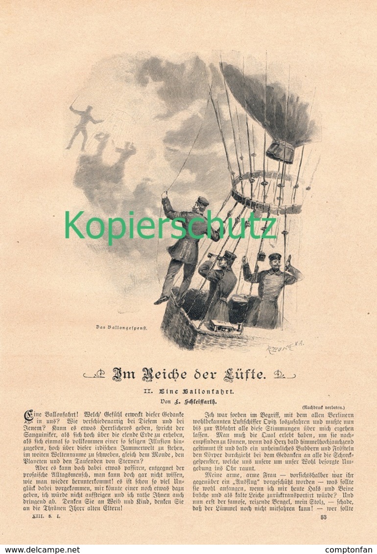 A102 228 Zeppelin Wie Ein Ballon Entsteht 1 Artikel Mit 8 Bildern Von 1894 !! - Altri & Non Classificati