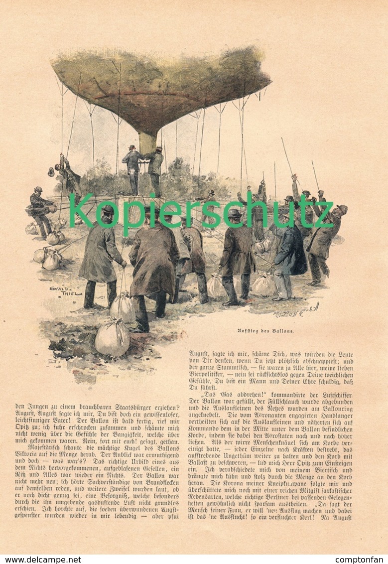 A102 228 Zeppelin Wie Ein Ballon Entsteht 1 Artikel Mit 8 Bildern Von 1894 !! - Altri & Non Classificati