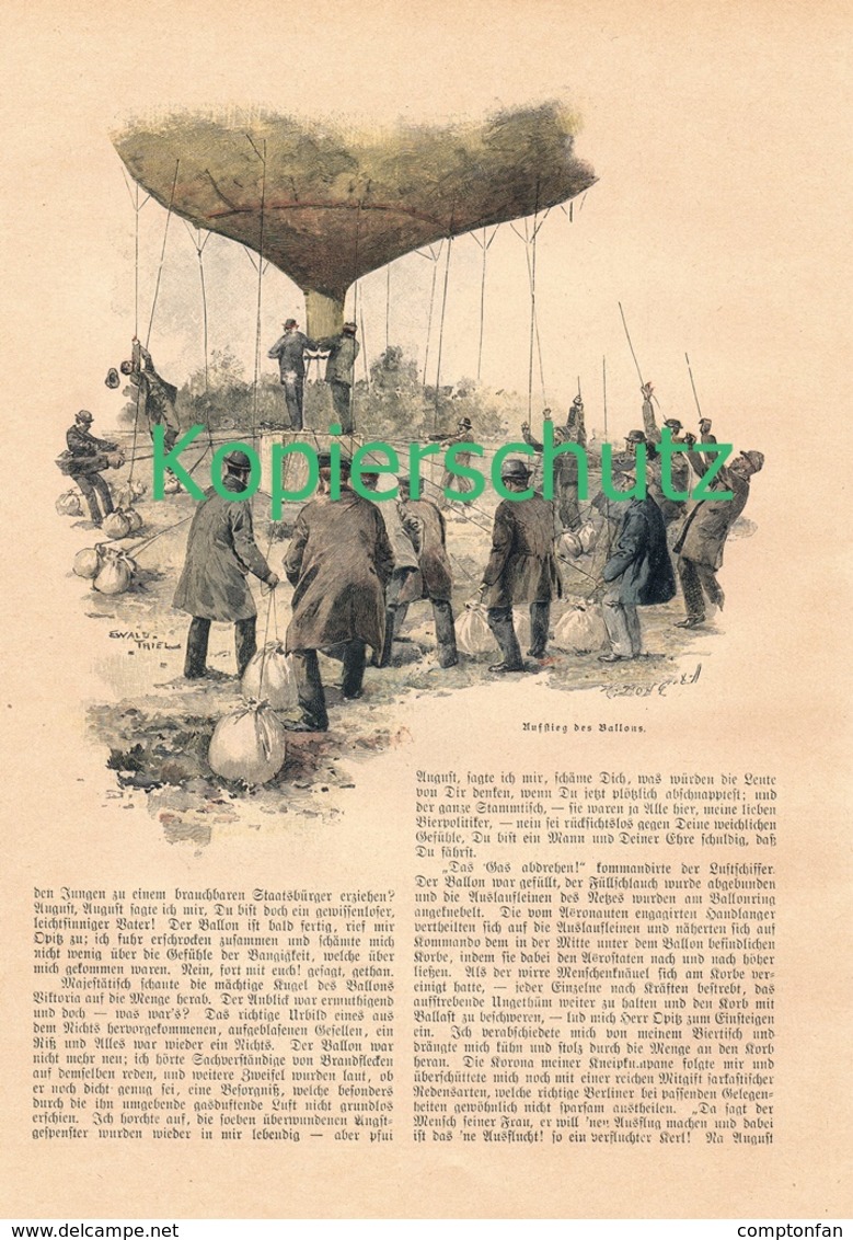 A102 228 Zeppelin Wie Ein Ballon Entsteht 1 Artikel Mit 8 Bildern Von 1894 !! - Other & Unclassified