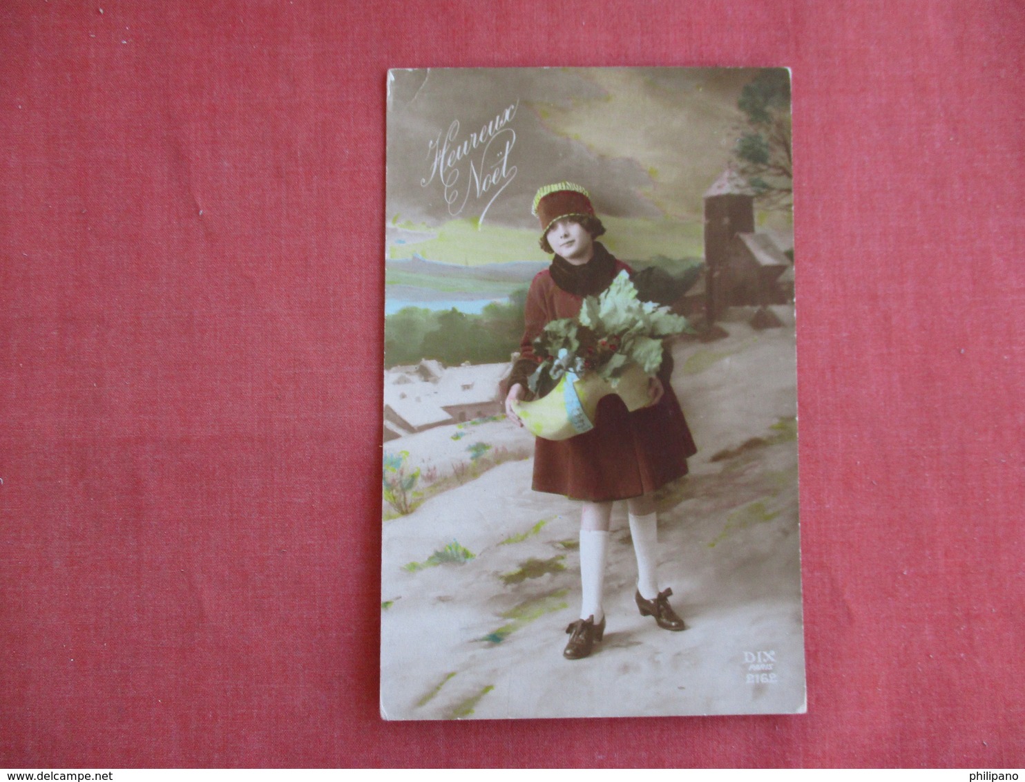 RPPC Young Girl With Flowers Basket     Ref 3135 - Fashion