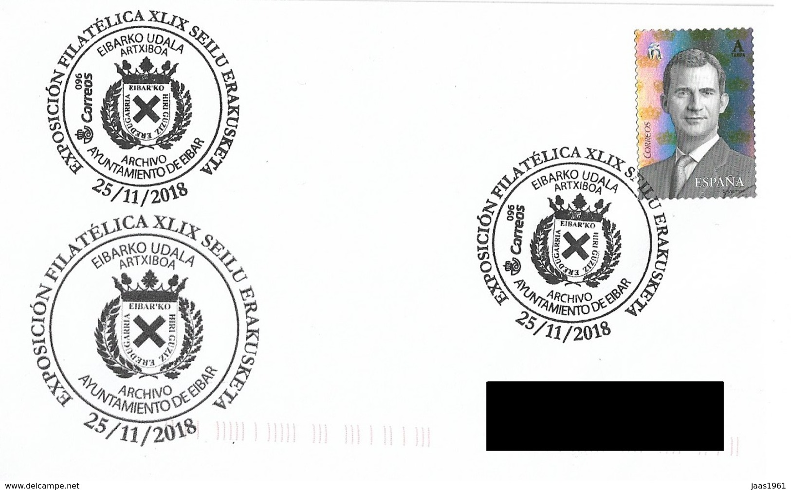 SPAIN. POSTMARK EIBAR CITY COUNCIL ARCHIVE. 2018 - Máquinas Franqueo (EMA)