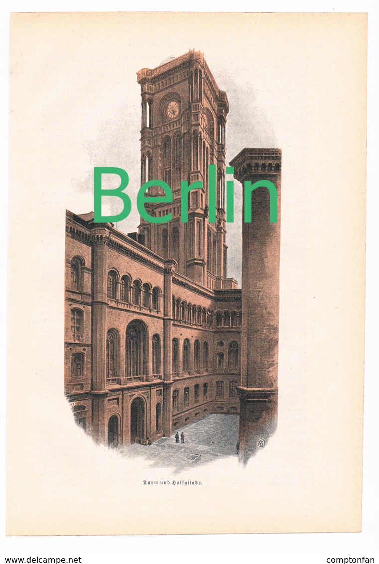 A102 242 Buchholtz Berlin Das Berliner Rathaus Artikel Mit Bildern Von 1896 !! - Autres & Non Classés