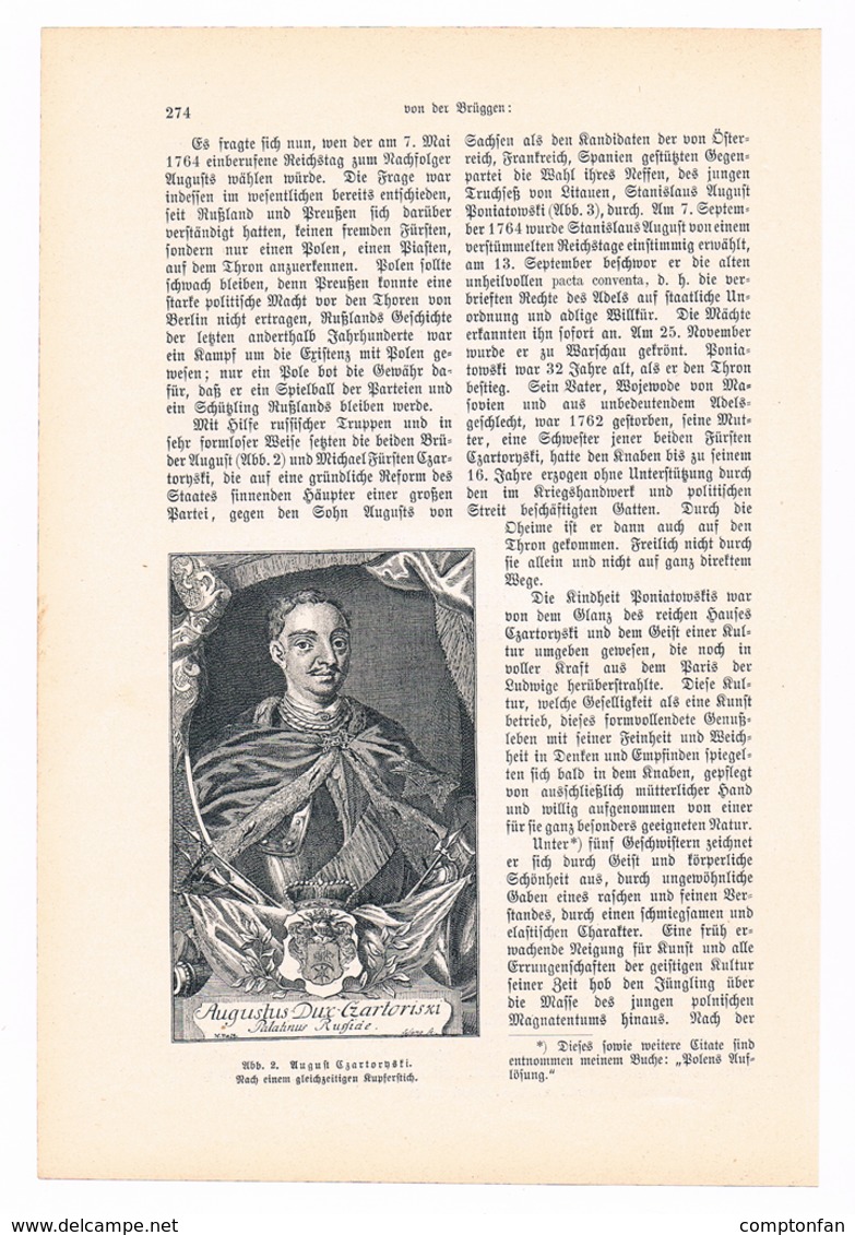 A102 246 Stanislaus Der Letzte König Von Polen Artikel Mit Bildern Von 1897 !! - Politica Contemporanea