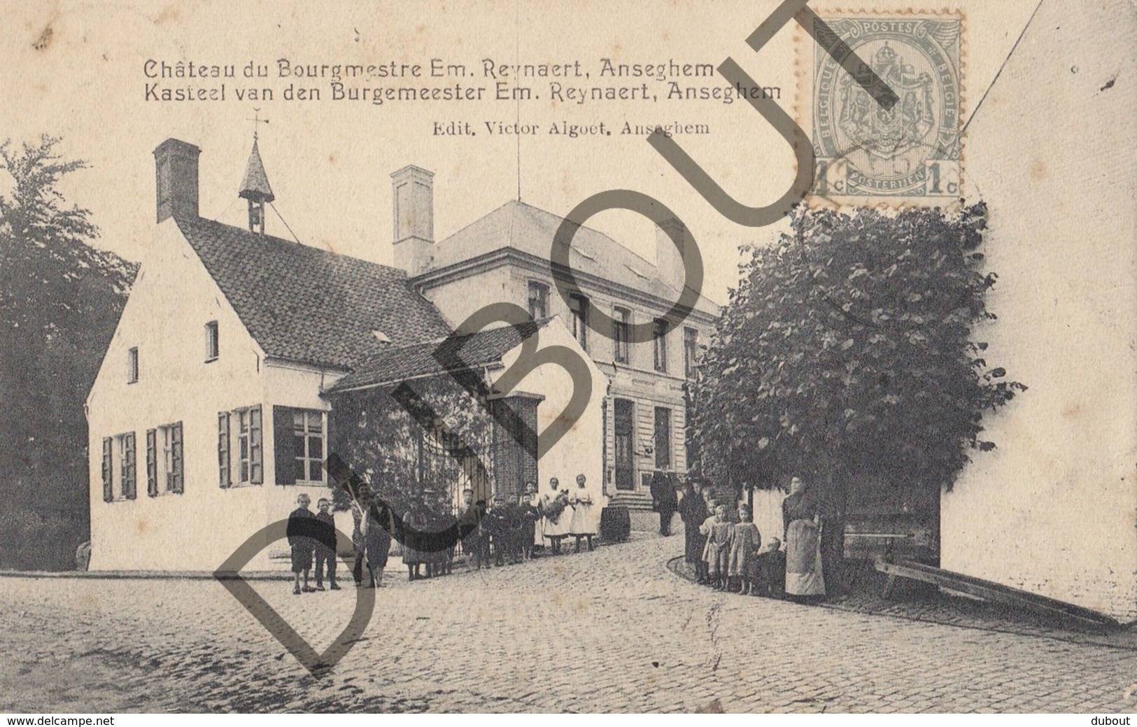 Postkaart-Carte Postale ANZEGEM Château Du Bourgmestre Em. Reynaert - Kasteel Van De Burgemeester 1908 (L10) - Anzegem