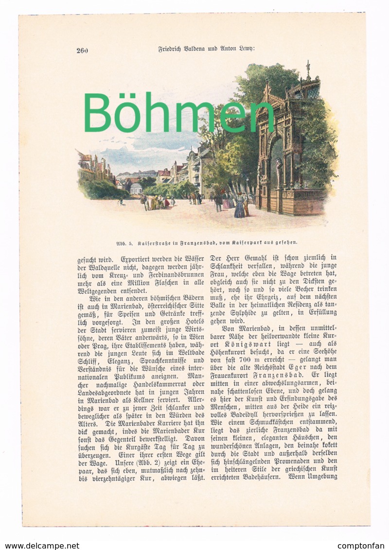 A102 248 Valdena Böhmische Bäder Böhmen Artikel Mit 12 Bildern Von 1897 !! - Autres & Non Classés