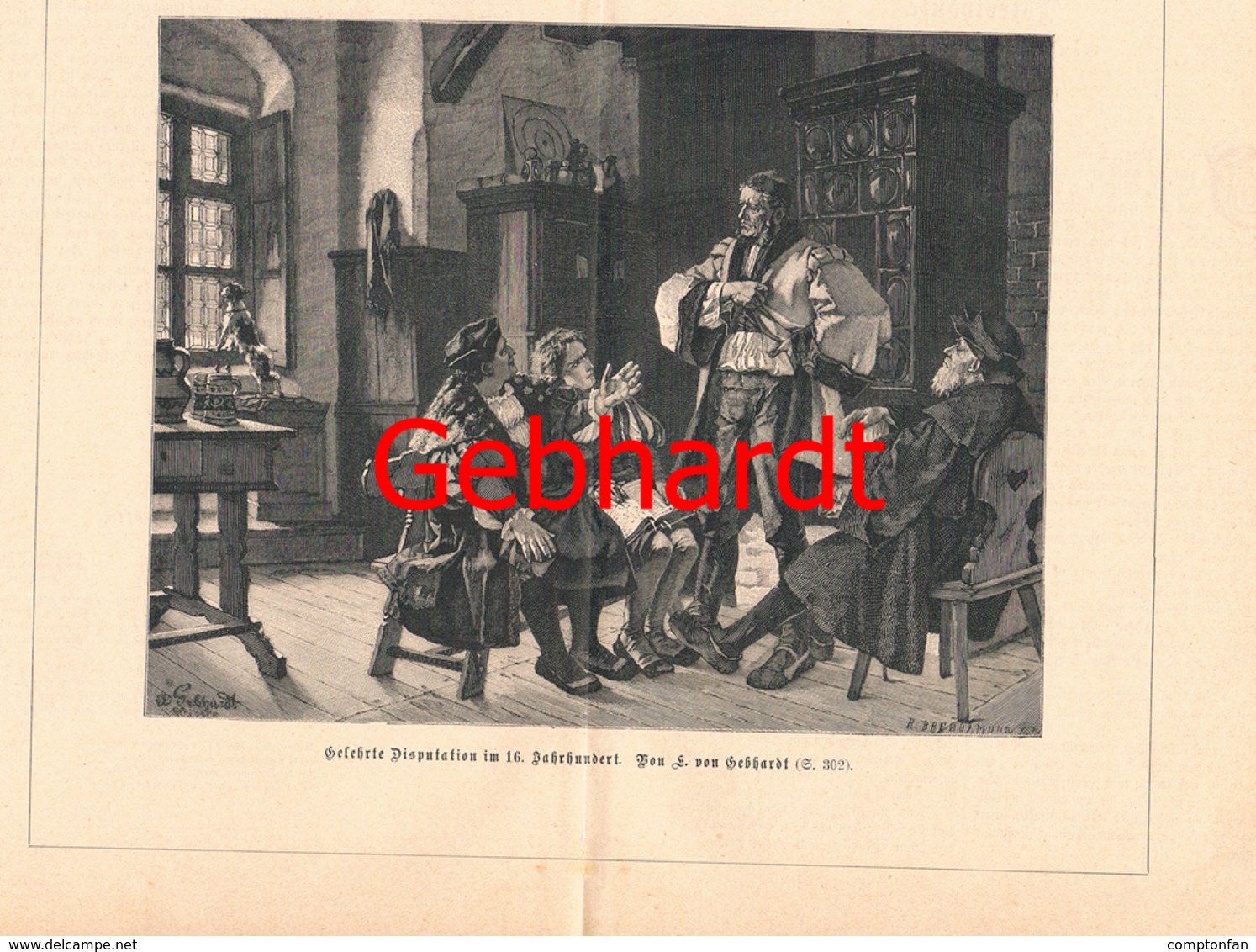 A102 249 Eduard Von Gebhardt Maler Reformation Artikel Mit 4 Bildern Von 1883 !! - Schilderijen &  Beeldhouwkunst