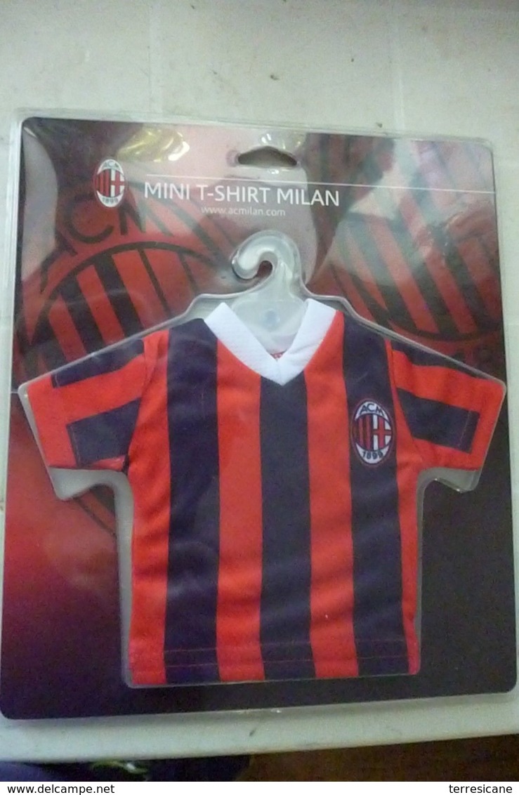 MINI T SHIRT PER AUTO AC MILAN CALCIO NUOVO IN BLISTER - Abbigliamento, Souvenirs & Varie