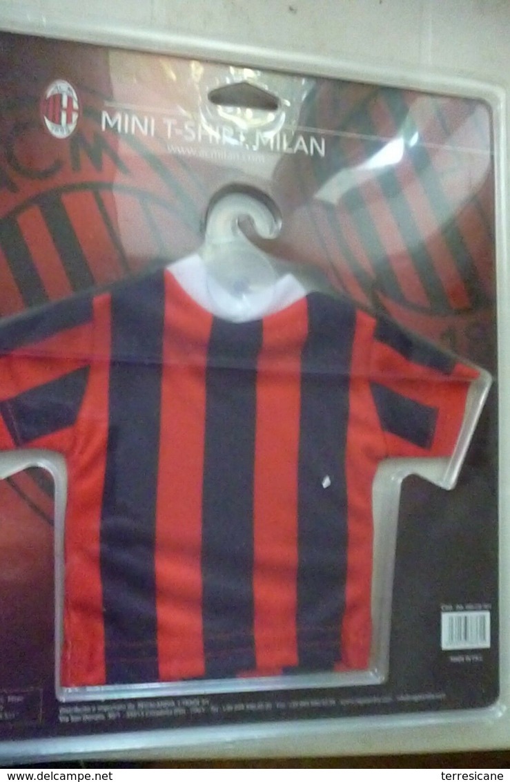 MINI T SHIRT PER AUTO AC MILAN CALCIO NUOVO IN BLISTER - Abbigliamento, Souvenirs & Varie