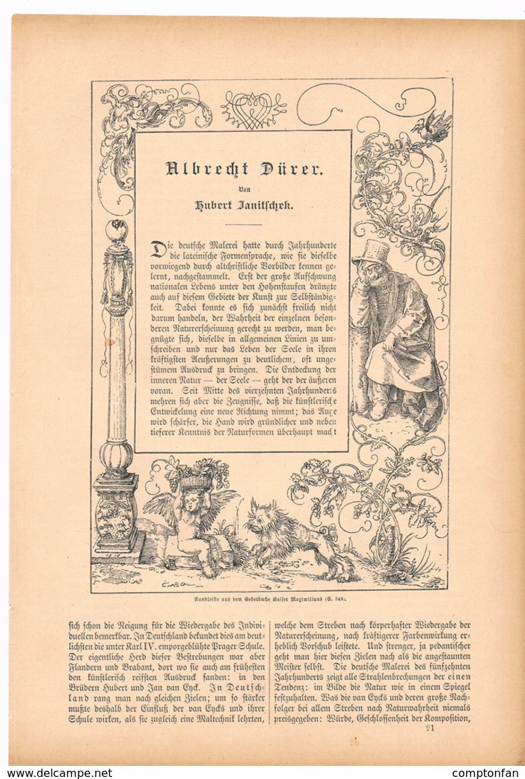 A102 250 Albrecht Dürer Artikel Mit 15 Bildern Von 1886 !! - Painting & Sculpting