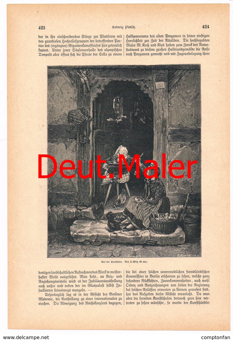 A102 253 Aus Deutschen Malerateliers Artikel Mit 17 Bildern Von 1886 !! - Schilderijen &  Beeldhouwkunst