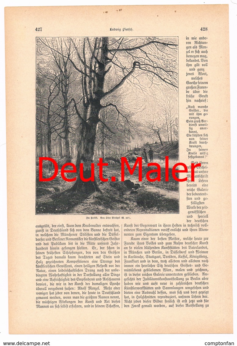 A102 253 Aus Deutschen Malerateliers Artikel Mit 17 Bildern Von 1886 !! - Painting & Sculpting