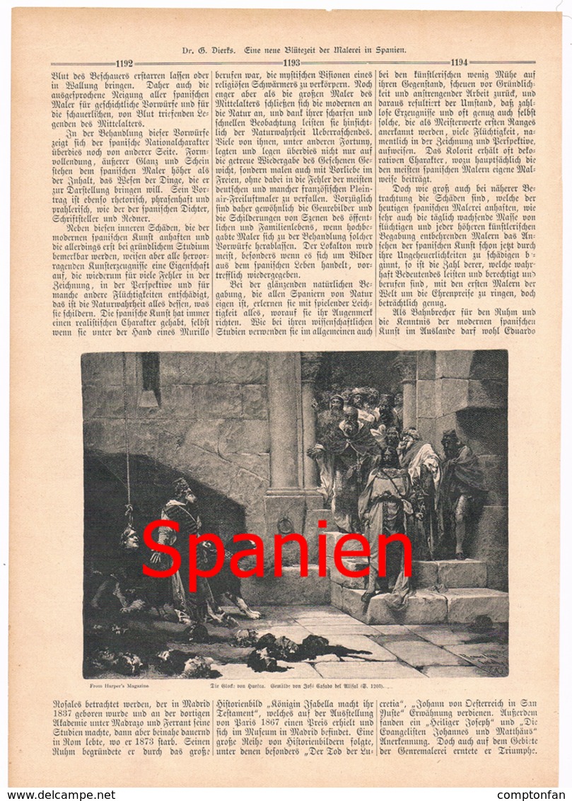 A102 254 Malerei In Spanien Artikel Mit 18 Bildern Von 1890 !! - Peinture & Sculpture